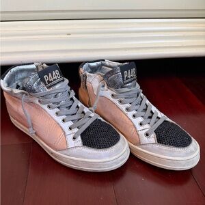 P448 High-Top Sneakers in Black, Pink, and Gray
